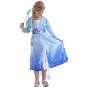 Disfraz de Princesa Elsa de Manga Larga <span class=keywords><strong>para</strong></span> Niñas, Disfraz de Cosplay <span class=keywords><strong>para</strong></span> Fiestas de Cumpleaños, Disfraz de Ángel de Hadas, Material de Poliéster - Product Image 4