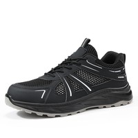 Chaussures de travail respirantes en maille pour hommes, baskets anti-perforation pour la construction industrielle, légères et durables, à la mode et tendance