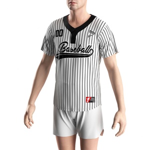 Custom Embroidery Men Japan <b>Baseball</b> Plain Shirt Black Button up <b>Baseball</b> Jersey - Product Image 5