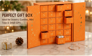 Custom <b>Orange</b> Advent Calendar Box with Drawers Rigid Cardboard Christmas Blind Box Mystery Packaging for Gift Wholesale - Product Image 3