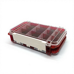 Boîte à leurres de pêche multifonctionnelle imperméable double face avec 15 compartiments pour leurres souples et accessoires d'hameçons en plomb - Product Image 1