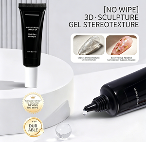 Kit <span class=keywords><strong>de</strong></span> Manucure et Pédicure Professionnel 3D Sculpture UV Gel Français pour Nail Art, Modélisation, DIY, Vegan, Non Toxique, Écologique - Product Image 1