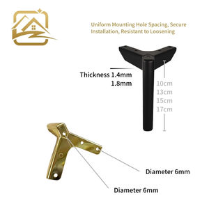 Factory Custom modern solid 12cm/15cm golden t <b>leg</b> metal <b>sofa</b> <b>legs</b> iron furniture <b>legs</b> replacement <b>for</b> <b>sofa</b> bed and cabinet - Product Image 3