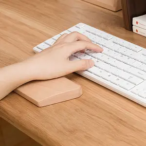 PUSELIFE bantalan pergelangan tangan meja Gaming ergonomis dukungan untuk komputer Laptop mudah mengetik sandaran kayu telapak tangan Keyboard walnut sandaran pergelangan tangan
