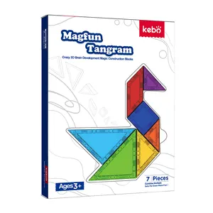 Magnetic tangram toys for kids jigsaw puzzle baby toys of montessori STEM toys games