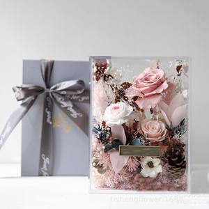 Boîte Cadeau en Acrylique pour Fleurs Préservées, Boîte à Roses Coulissante, Maison Florale en Acrylique Haut de Gamme, Cadeau de Saint-Valentin, Décoration Florale pour la Maison - Product Image 2