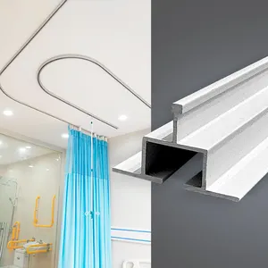 Alüminyum profil tıbbi perde parça kavisli parça perde askısı bükülebilir tavan montaj ray parça sistemi hastane için