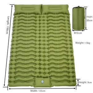 Matelas gonflable ultraléger JYHE avec pompe à <span class=keywords><strong>pied</strong></span> intégrée, lit d'appoint double pour le camping - Product Image 4