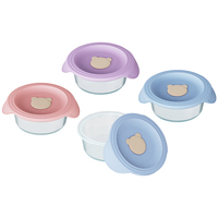 Boîte à lunch ronde empilable en verre borosilicate de haute qualité, étanche et hermétique, pour le stockage des aliments