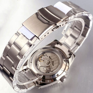 Tandorio nouveau 40mm 62MAS NH70 automatique hommes montre Transparent squelette creux cadran saphir 120 clic <span class=keywords><strong>lunette</strong></span> 200m étanche - Product Image 5