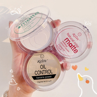 Poudre de banane compacte pour un maquillage longue tenue, contrôle du sébum, résistante à l'eau, ne colle pas, correcteur naturel, facile à transporter pour les retouches