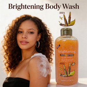 Gel de Ducha Exfoliante e Iluminador con Ácido Alfa Hidroxi, Limpieza Profunda, Hidratante, Aclarante, Antibacterial, 500 ml, Jabón Corporal OEM - Product Image 3