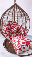 Fauteuil suspendu en rotin moderne et respirant avec coussin imperméable et support robuste pour balcon, jardin, extérieur, salon, parc