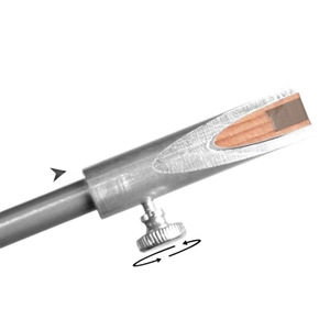 Taille-crayon mécanique manuel en métal, taille standard, double fente en forme de U pour crayon à sourcils - Product Image 2