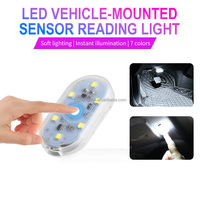 TGZ bola lampu baca Sensor magnetis LED, lampu kubah 5V USB tujuh warna, lampu bagasi atas