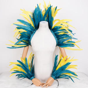 Accessoire de costume de <span class=keywords><strong>danse</strong></span> classique de haute qualité, châle <span class=keywords><strong>en</strong></span> plumes, unisexe, pour adultes, pour bal masqué, carnaval, fête - Product Image 3