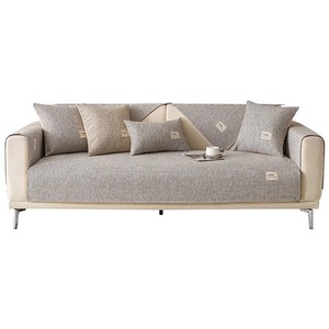 Senyu Pet <b>Sofa</b> Cushion 90-140cm Non-Slip Minimalist Style Light Gray Beige Dark Gray Polyester Fabric <b>Sofa</b> <b>Cover</b> - Product Image 4