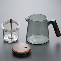 Théière en verre borosilicate résistant à la chaleur, bouilloire à thé, tasse de séparation thé-eau à un clic, gadget de préparation du thé pour la maison