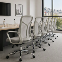 Chaise de bureau exécutive ergonomique moderne et abordable avec dossier inclinable, hauteur réglable et entièrement en tissu maillé pour le bureau à domicile