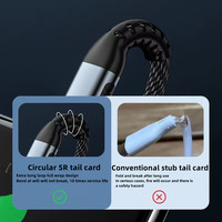 Kabel Data USB Type C 1M 100W 3A PD Pengisian Cepat Universal Berbahan Nilon Kepang Konduktor Tembaga Murni Material Aluminium Bersertifikasi CE/ROHS/FCC