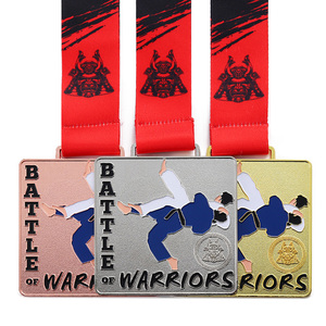 Medallas Deportivas Personalizadas de Artes Marciales, Judo y Taekwondo, Forma Cuadrada, Esmalte 3D, Aleación de Zinc, para Karate y Competiciones de Judo - Product Image 3