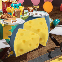 Balle anti-stress en forme de fromage, lot de 2, en caoutchouc souple, jouet sensoriel alimentaire de simulation pour enfants, adultes, bureau, école, cadeaux pour soulager le stress quotidien