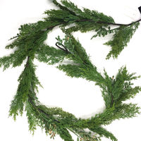 Décorations de Noël Guirlande de feuilles de cyprès artificielles Décoration de la maison