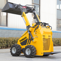 Chargeuse compacte sur pneus pour chantiers de construction, mini-chargeuse compacte hydraulique multifonction pour travaux d'excavation