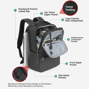 Sac à Dos de Voyage et d'Affaires <span class=keywords><strong>Tigernu</strong></span> avec Fermeture Éclair Suspendue, USB, Extensible, Grande Capacité, Imperméable et Antivol - Product Image 6