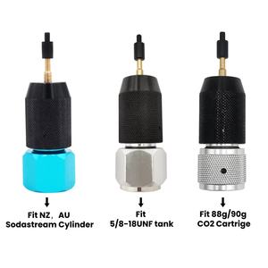 Adaptateur <span class=keywords><strong>de</strong></span> recharge CO2 en alliage d'aluminium Zimakyfa, connexion filetée pour <span class=keywords><strong>cartouche</strong></span> jetable, modèle CQJT-G1/2-SDA # T - Product Image 1