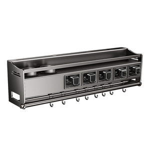 Multifunctional Wall Mounted <b>Kitchen</b> <b>Storage</b> <b>Rack</b> For Seasonings And Condiments Rectangle Design C3012Q - Product Image 5