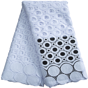 3315 pur blanc africain <span class=keywords><strong>Guipure</strong></span> cordon dentelle tissu doux luxe nigéria cordon dentelle tissu avec paillettes pour femmes robes élégantes - Product Image 1