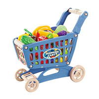 Chariot de courses en plastique BGL pour enfants - Jeu d'imitation avec aliments et fruits à découper