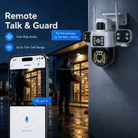 Cámara WiFi Wistino V380 Pro PTZ 12MP para Exteriores con Seguimiento Automático, Visión Nocturna en Color, Audio Bidireccional, Alarma con Sirena, Cámara CCTV
