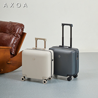Valise de cabine légère et luxueuse, moderne, 18 pouces, en polycarbonate, avec roulettes silencieuses, serrure TSA, coque rigide, résistante à l'eau