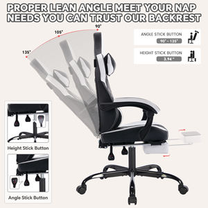 High Back <strong>Gaming</strong> <strong>Chairs</strong> PVC Leather Ergonomic Office Gamer <strong>Chair</strong> Headrest Lumbar Support Racing Style Video <strong>Gaming</strong> <strong>Chair</strong> - Product Image 2