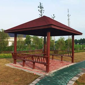 Pabellón de madera para jardín, gazebo impermeable, estructura de madera para patio, para relajación y observación. - Product Image 2