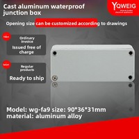Boîtier de jonction WG-FA9 en aluminium moulé thermolaqué 90*36*31mm pour étanchéité de câbles extérieurs et répartition de fils Chine