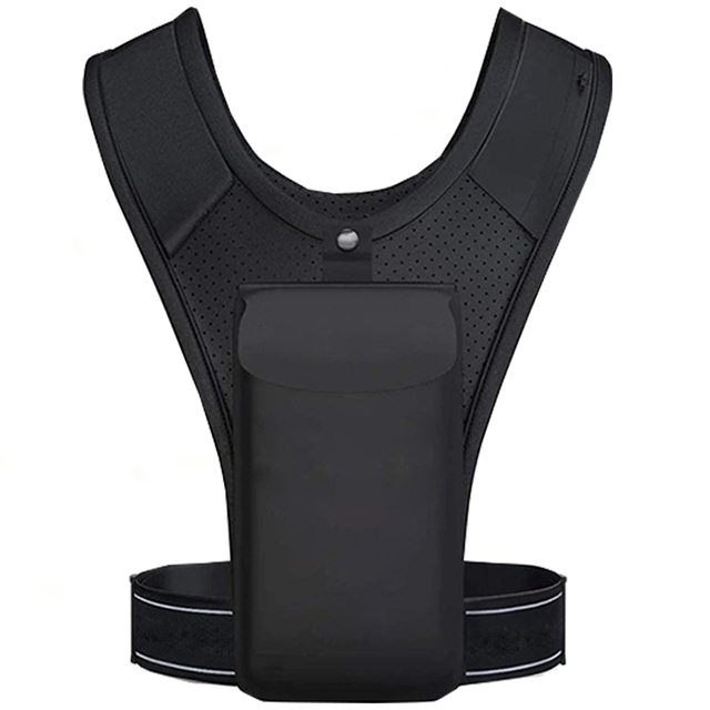 Chinese Factory Customized Sports Mobile Bag Chest Phone Holder Adjustable Reflective Running Vest With High Quality