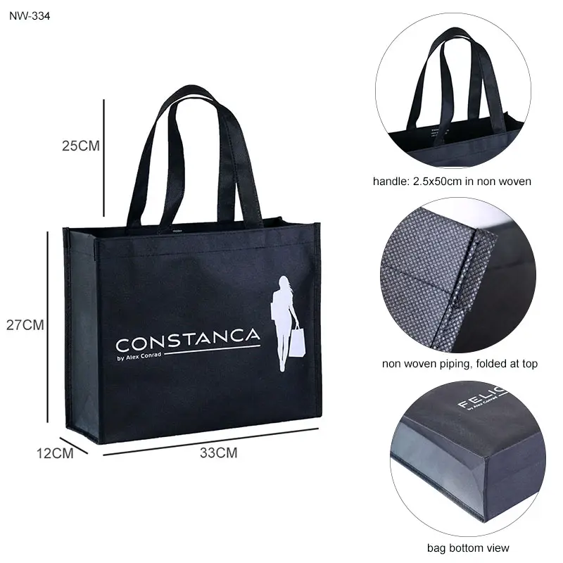 Wholesale China factory cheap price eco reusable non-woven tote shopping bag