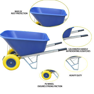 Carretilla de Estilo Europeo con Asa Reforzada WB9600 200L, Carretilla Grande para Herramientas de Construcción, Popular - Product Image 5