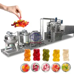 Voll automatische multifunktion ale Vitamin Pektin Gelatine Gummibärchen Maschine Stärke Gelee Süßigkeiten Produktions linie