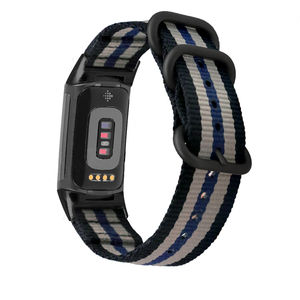Buen precio correa de reloj para Fitbit Charge 5 Nylon CD estilo Barided Nylon estilo correas de reloj pulsera - Product Image 4