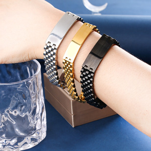 Bracelet de montre en acier inoxydable directement de l'usine pour hommes et femmes, bracelet en acier titane, cadeau pour couple, bijoux de mode, bijoux fins - Product Image 3