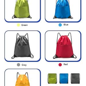 Sac à dos personnalisé en polyester de haute qualité, sac publicitaire pliable et recyclable, sac à cordon moyen, certifié ISO9001 - Product Image 2