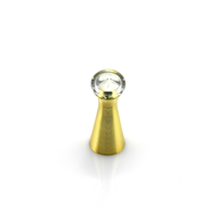 Bouchon en plastique pour flacon de parfum en gros, 15,2 mm, type sablier de luxe, avec dessus sphérique transparent - MOQ 10000 pièces