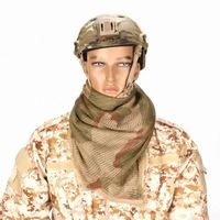 Bandana multifonction respirant en maille pour l'extérieur, foulard long pour la chasse et le cyclisme, cache-visage avec poches