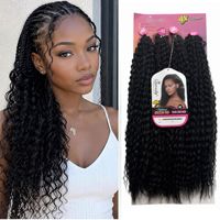 4x Perruques synthétiques brésiliennes Water Wave tressées, double trame, exotiques, 20, vente en gros d'usine transfrontalière de cheveux africains