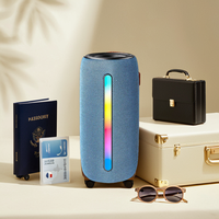 RGB renkli LED ışıkları kablosuz taşınabilir hoparlör açık su geçirmez Mini küçük Bluetooth hoparlör