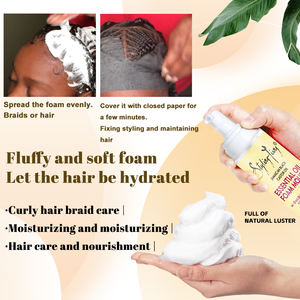 Vente en gros de boucles définies pour hommes, texture lissante, protection contre la chaleur, marque privée, <span class=keywords><strong>mousse</strong></span> moussante pour cheveux - Product Image 3